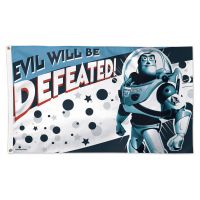 / Disney BUZZ DEFEATED Flag - Deluxe 3' X 5' Buzz