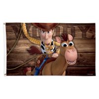 Toy Story / Disney WOODY RIDING BULLSEYE Flag - Deluxe 3' X 5' Woody