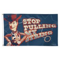 Toy Story / Disney WOODY STOP PULLING MY STRING Flag - Deluxe 3' X 5' Woody