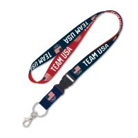 USOC Team USA Logo Lanyard w/detachable buckle 1"