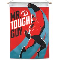 / Disney INCREDIBLES MR TOUGH GUY Vertical Flag 28" x 40" Mr. Incredible