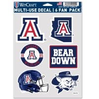 Arizona Wildcats / Vintage Collegiate 6 PACK HELMET Multi Use 6 Fan Pack