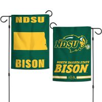 North Dakota State Bison Garden Flags 2 sided 12.5" x 18"
