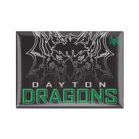 Dayton Dragons FADED HEAD LOGO Metal Magnet 2.5" x 3.5"