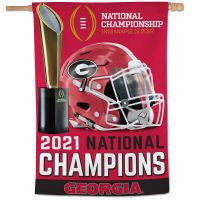 National Football Champions Georgia Bulldogs COLLEGE FOOTBALL PLAYOFF Vertical Flag 28" x 40"