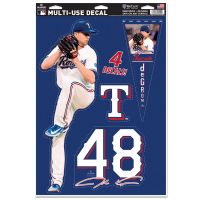 Texas Rangers Multi-Use Decal 11" x 17" Jacob deGrom