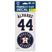 Houston Astros Perfect Cut Decal Set of two 4"x4" Yordan Alvarez