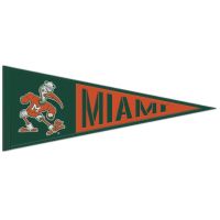 Miami Hurricanes / Vintage Collegiate Wool Pennant 13" x 32"