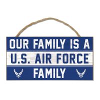 U.S. Air Force Wood Sign w/Rope 5" x 10"