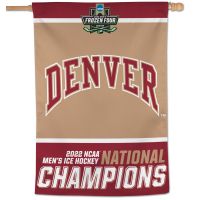 NCAA Div 1 Hockey Champion Denver Pioneers MENS FROZEN FOUR NATIONAL C Vertical Flag 28" x 40"