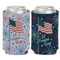 Patriotic LET FREEDOM RING Can Cooler 12 oz.