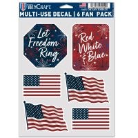 Patriotic LET FREEDOM RING Multi Use 6 FAN PACK