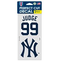 New York Yankees PLAYERS CHOICE DIAMOND CLUB(R) Perfect Cut Decal Set of two 4"x4" Aaron Judge