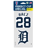 Detroit Tigers Perfect Cut Decal Set of two 4"x4" Javier Baez