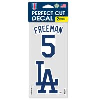 Los Angeles Dodgers PLAYERS CHOICE DIAMOND CLUB(R) Perfect Cut Decal Set of two 4"x4" Freddie Freeman