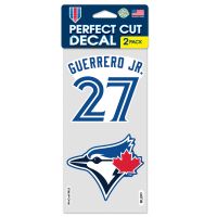 Toronto Blue Jays PLAYERS CHOICE DIAMOND CLUB(R) Perfect Cut Decal Set of two 4"x4" Vladimir Guerrero Jr.
