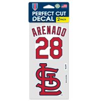 St. Louis Cardinals Perfect Cut Decal Set of two 4"x4" Nolan Arenado