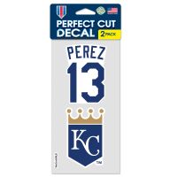 Kansas City Royals Perfect Cut Decal Set of two 4"x4" Salvador Perez