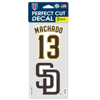 San Diego Padres Perfect Cut Decal Set of two 4"x4" Manny Machado