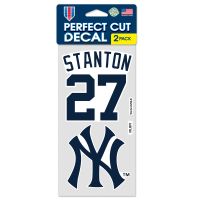 New York Yankees PLAYERS CHOICE DIAMOND CLUB(R) Perfect Cut Decal Set of two 4"x4" Giancarlo Stanton
