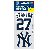 New York Yankees Perfect Cut Decal Set of two 4"x4" Giancarlo Stanton