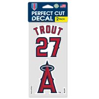 Angels Perfect Cut Decal Set of two 4"x4" Mike Trout