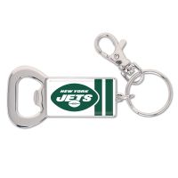 New York Jets Bottle Opener Key Ring Rectangle