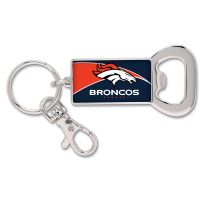 Denver Broncos Bottle Opener Key Ring Rectangle