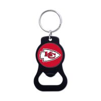 Kansas City Chiefs Black Bottle Opener Key Ring