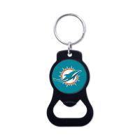 Miami Dolphins Black Bottle Opener Key Ring