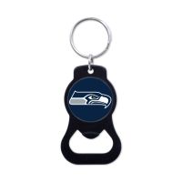 Seattle Seahawks Black Bottle Opener Key Ring