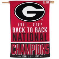 National Football Champions Georgia Bulldogs COLLEGE FOOTBALL PLAYOFF Vertical Flag 28" x 40"