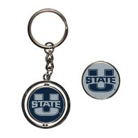 Utah State Aggies Spinner Key Ring