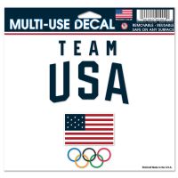 USOC Team USA Logo Multi-Use Decal -Clear Bckrgd 5" x 6"