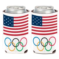 USOC Olympic Rings Can Cooler 12 oz.