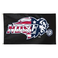 North Dakota State Bison / Stars and Stripes NCAA Flag - Deluxe 3' X 5'