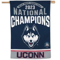 NCAA Div I Basketball Champ UConn Huskies MEN'S FINAL FOUR CHAMPION Vertical Flag 28" x 40"