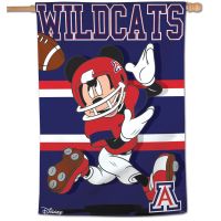 Arizona Wildcats MICKEY MOUSE FOOTBALL Vertical Flag 28" x 40"