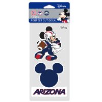 Arizona Wildcats / Disney MICKEY MOUSE FOOTBALL Perfect Cut Decal Set of two 4"x4"