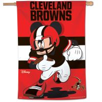 Cleveland Browns Mickey Mouse Vertical Flag 28" x 40"