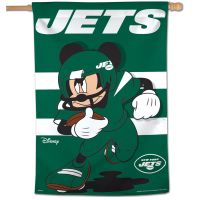 New York Jets Mickey Mouse Vertical Flag 28" x 40"