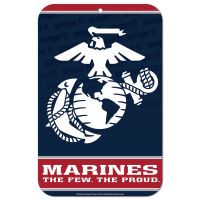 U.S. Marines Plastic Sign 11" x 17"