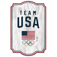 USOC Team USA Logo Wood Sign 11" x 17" 1/4" thick