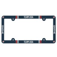 USOC Team USA Logo Lic Plate Frame Full Color