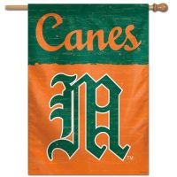 Miami Hurricanes / Vintage Collegiate Vertical Flag 28" x 40"