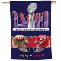 Super Bowl Dueling Vertical Flag 28" x 40"