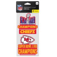 Super Bowl Champions Kansas City Chiefs Perfect Cut Decal Set of two 4"x4"