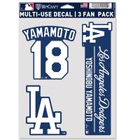 Los Angeles Dodgers PLAYERS CHOICE DIAMOND CLUB(R) Multi Use 3 Fan Pack Yoshinobu Yamamoto