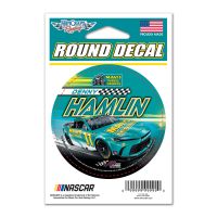 Denny Hamlin Round Vinyl Decal 3" x 3"