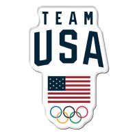 USOC Team USA Logo Premium Acrylic Magnet Carded